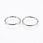 304 Stainless Steel Jump Rings, Open Jump Rings, Textured