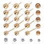 DIY 304 Stainless Steel Earring Making Kits, Including Stud Earring Settings and Clear Acrylic Rhinestone Cabochons