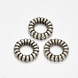 Bague en alliage de style tibétain perles d'espacement, 6x1mm, Trou: 3mm
