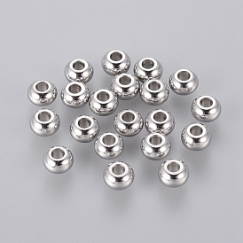  Rondelle 304 Stainless Steel Beads, 5x3mm, Hole: 2mm