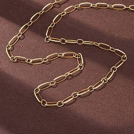 304 из нержавеющей стали овальной звено цепи ожерелья, ионное покрытие (ip)