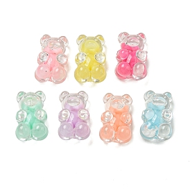 Transparent Acrylic Beads, Bear, Bead in Bead