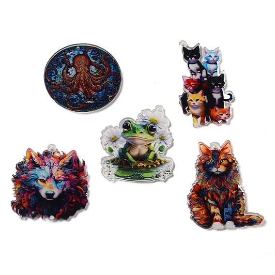 Акриловые подвески, животные