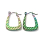 304 Stainless Steel Trapezoid Hoop Earrings for Women