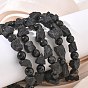 Natural Black Tourmaline Round and Nuggets Beaded Stretch Bracelets