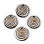 Handmade Porcelain Pendants, Flat Round