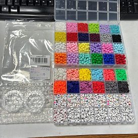 DIY Glass & Acrylic & Polymer Clay Beads Bracelets Making Kits