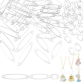 80 шт. 3 стили акриловые подвески-коннекторы, овальные конские глазки