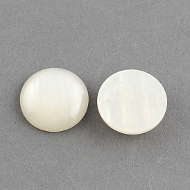 Espalda tigre imitación cabochons de la resina ojo planas, semicírculo