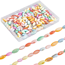 4 нити натуральные пресноводные ракушки окрашенные бусины нити, лошадиный глаз 