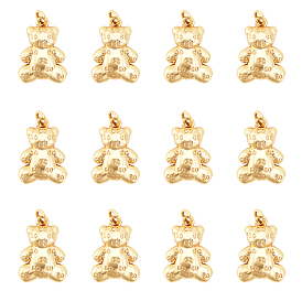 12 латунные подвески шт., долговечный, с целью перехода в кольце, медведь