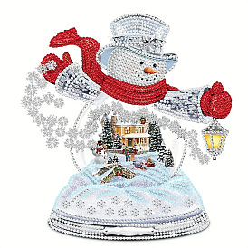 Christmas Snowman DIY Diamond Painting Kit, Including Resin Rhinestones Bag, Diamond Sticky Pen, Tray Plate and Glue Clay