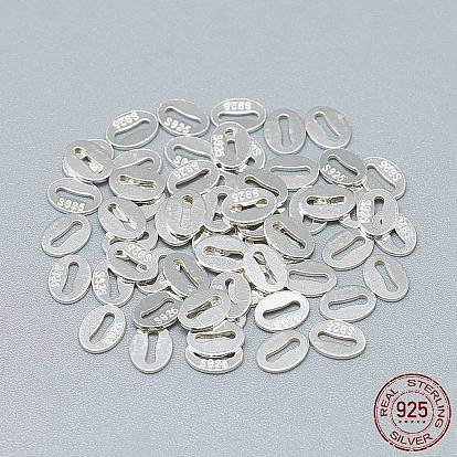 925 лапки из срезов стерлингового серебра, овальные с дизайном кости, с печатью 925