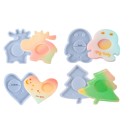 Coaster DIY Food Grade Silicone Mold, Resin Casting Molds, for UV Resin, Epoxy Resin Craft Making