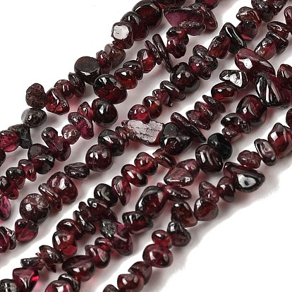 Natural Garnet Beads Strands, Chips, 5~10x4~6mm, Hole: 1mm, about 32 inch