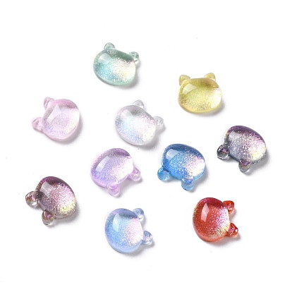 Кабошоны из стекла, аксессуары для украшения ногтей для женщин, медведь