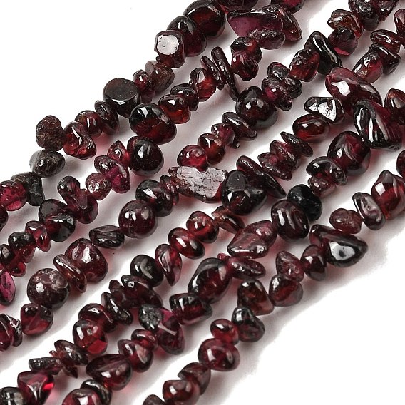 Natural Garnet Beads Strands, Chips, 5~10x4~6mm, Hole: 1mm, about 32 inch