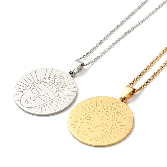 201 ожерелья с подвесками из нержавеющей стали для женщин и мужчин, буддийские статуи