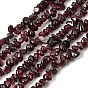 Natural Garnet Beads Strands, Chips, 5~10x4~6mm, Hole: 1mm, about 32 inch