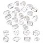 32Pcs 8 Style Transparent Resin Cabochons, Glass Sensation, Mixed Shapes