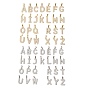 304 Stainless Steel Micro Pave Clear Cubic Zirconia Pendants, Letter Charms, Golden/Stainless Steel Color