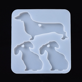 Dog Pendant Silhouette Silicone Molds, Resin Casting Molds, For UV Resin, Epoxy Resin Jewelry Making