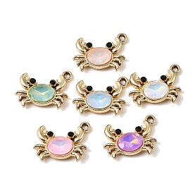 Стеклянные подвески из сплава с ультрафиолетовым покрытием, углеводный шарм, со стразами, граненые, разноцветные