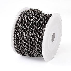 Оксидированные алюминиевые бордюрные цепи, несварные, с катушкой, овальные