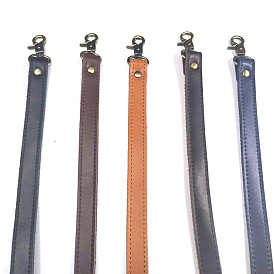 Leather Bag Strap, with Swivel Clasps, for Bag Replacement Accessories