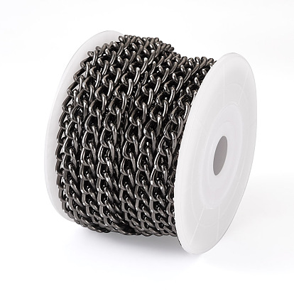 Оксидированные алюминиевые бордюрные цепи, несварные, с катушкой, овальные