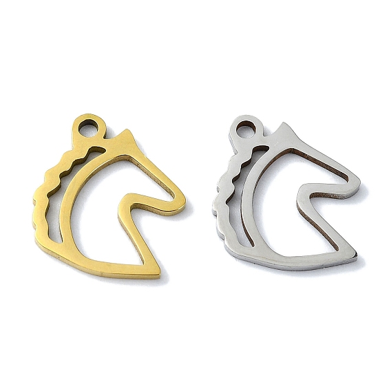 304 подвески из нержавеющей стали, лазерная резка, лошади прелести