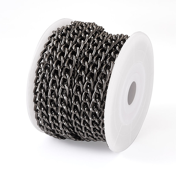 Оксидированные алюминиевые бордюрные цепи, несварные, с катушкой, овальные