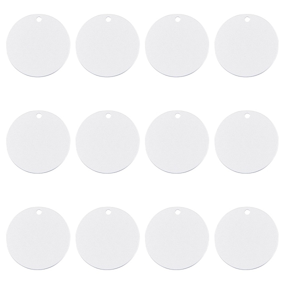 Aluminium Pendants, Laser Cut Pendants, Flat Round, Stamping Blank Tag