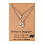 Stainless Steel Dinosaur Heart Pendant Necklace for Mother's Day