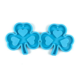 Clover Silicone Pendant Molds, For DIY Cake Decoration, Chocolate, Candy, UV Resin & Epoxy Resin Jewelry Making