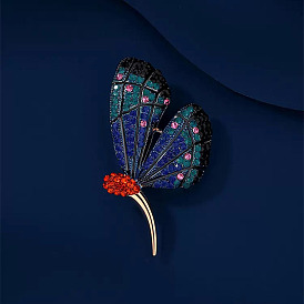 Blue Butterfly Brooch Exquisite Women's Trendy Brooch Blue Butterfly Corsage Elegant and Advanced