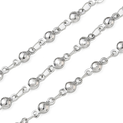 304 из нержавеющей стали Цепи шариковые, пайки, декоративные цепи, с катушкой, 3.5 мм