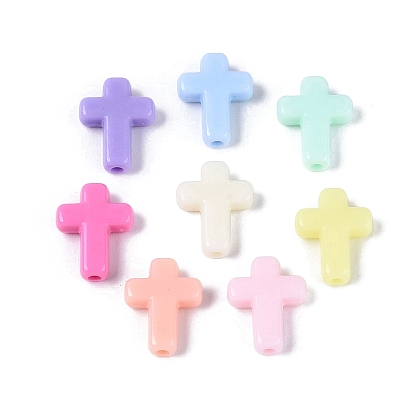 Непрозрачные пластиковые бусины, крестик