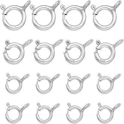 18 шт. 3 стиль 925 застежки-кольца из стерлингового серебра, кольцо, с печатью 925