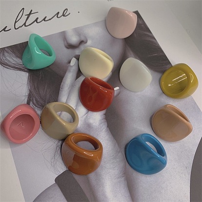 Овальные кольца из смолы для женщин