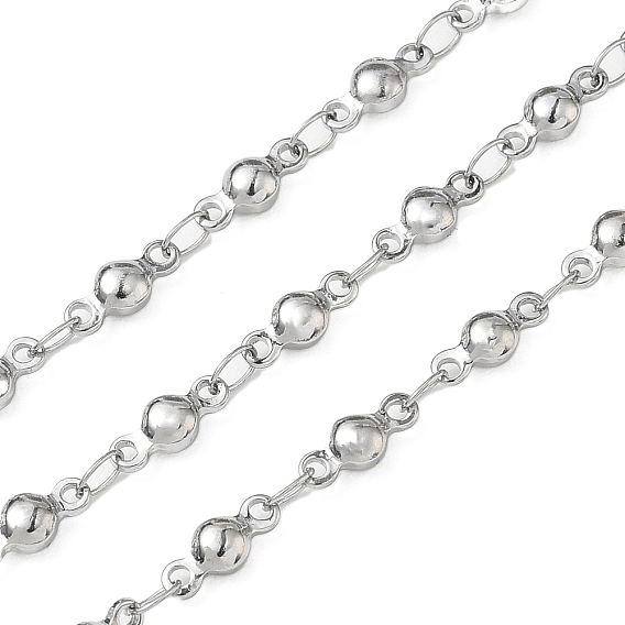 304 из нержавеющей стали Цепи шариковые, пайки, декоративные цепи, с катушкой, 3.5 мм