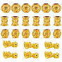42Pcs 4 Styles Alloy Beads, PiXiu & Barrel & Column & Oval