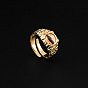 Vintage Devil Eye Copper Plated Gold Ring - Evil Eye Jewelry Accessory