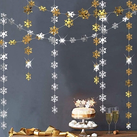 Paper Snowflake Hanging Streamers, for DIY Shimmer Wall Backdrop, Festive & Party Decoration