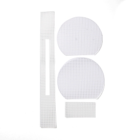 Shell Shaped Plastic Mesh Canvas Sheets, Bag Bottom Shaper Pads, Purse Making Template, for Yarn Crochet, Embroidery Craft
