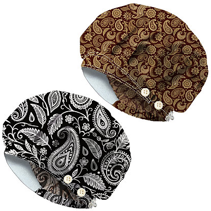 2 шт. 2 стили хлопковые регулируемые набивные шапки с принтом рабочие кепки для женщин и мужчин, с кнопкой