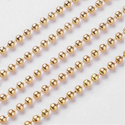 Iron Ball Bead Chains, Soldered, with Spool