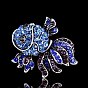 Alloy Rhinestone Brooches, Goldfish Brooches for Women