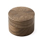 Walnut Wooden Engagement Ring Boxes, Jewelry Box Storage Cases, Round