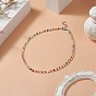 Natural Quartz Crystal & Glass Seed Bead Beaded Necklaces for Women, with 304 Stainless Steel Clasps